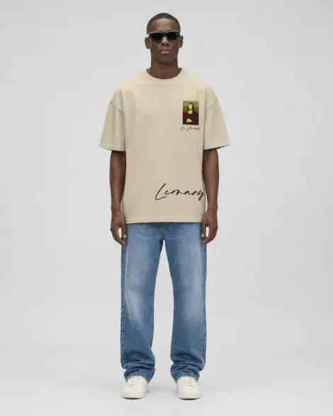 T-shirt Oversize Beige Mona Lisa