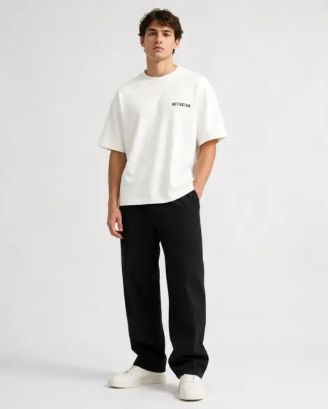 T-shirt Oversize Blanc Motivation Back