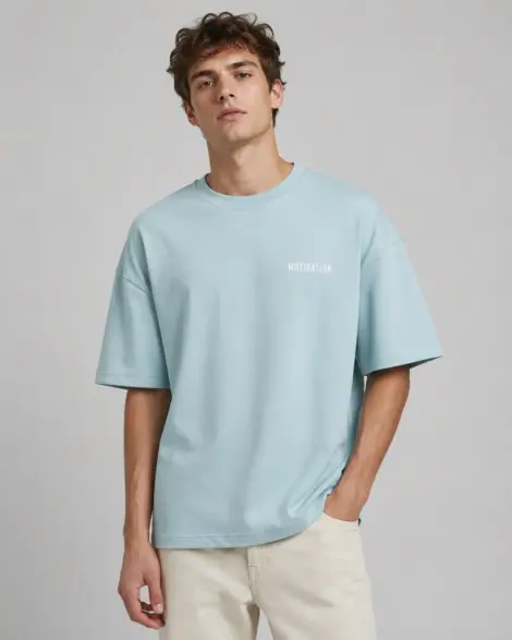 T-shirt Oversize Bleu Motivation