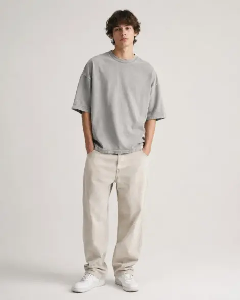 T-shirt Oversize Dos Imprimé