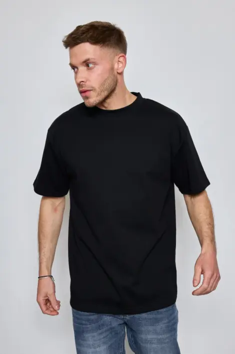 T-shirt oversize uni manche courtes col rond