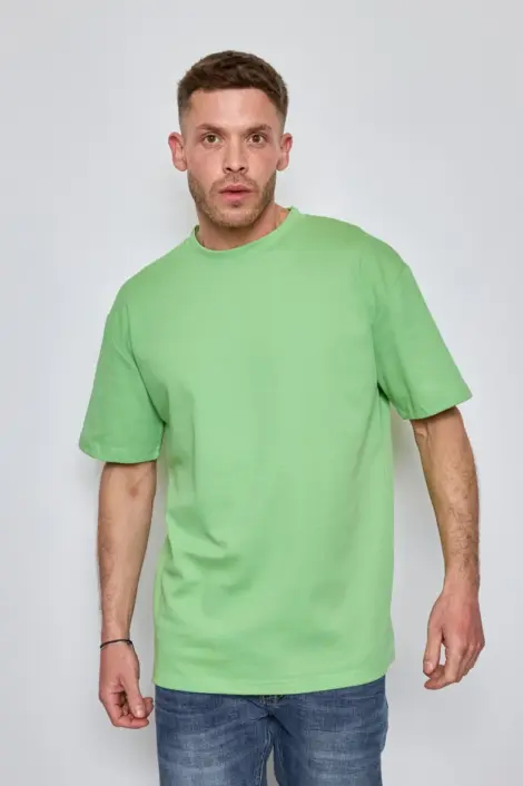 T-shirt oversize uni manche courtes col rond