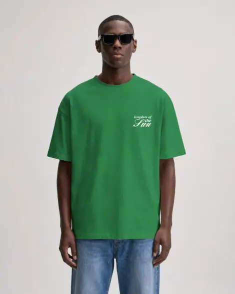 T-shirt Oversize Vert Floral