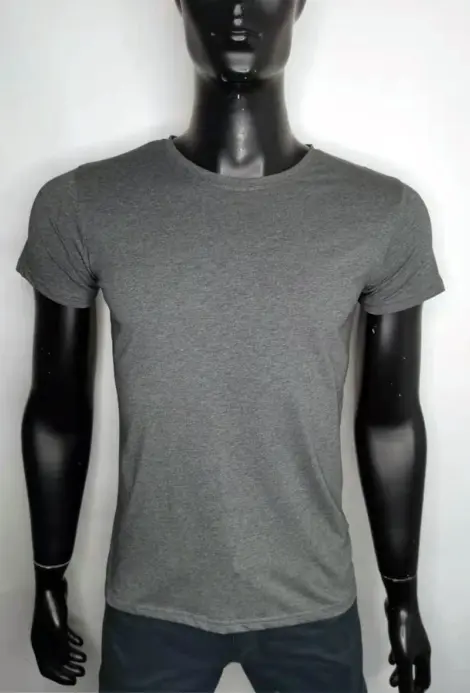 T-SHIRT UNI MANCHES COURT COL ROND