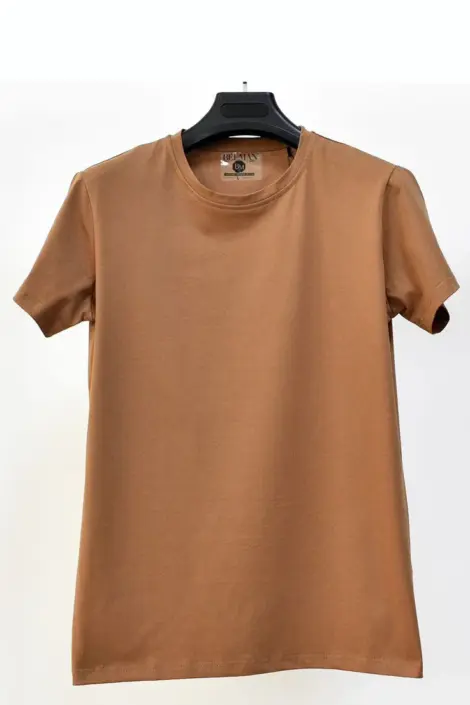 T-shirt uni simple homme col rond manches courtes