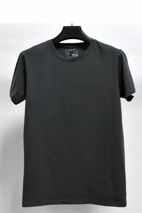 T-shirt uni simple homme col rond manches courtes