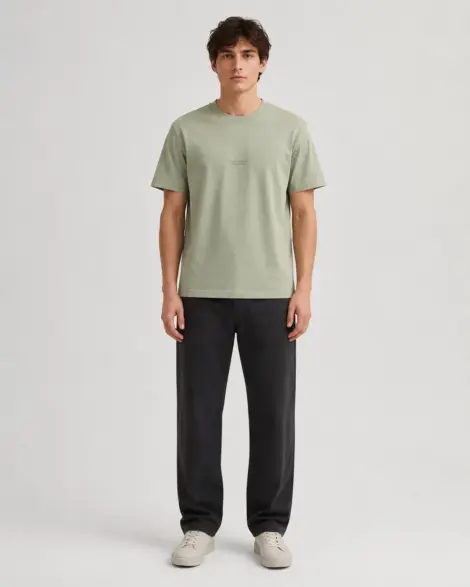 T-shirt Vert Clair Minimal Text