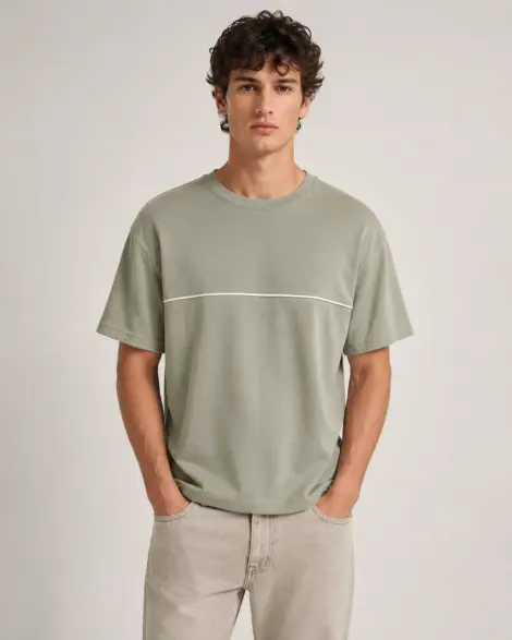 T-shirt Vert Couture Detail