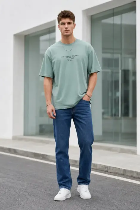 T-shirt Vert Graphic Back