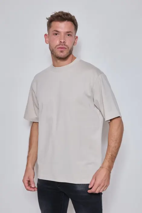 T-shirts uni homme col rond style oversize