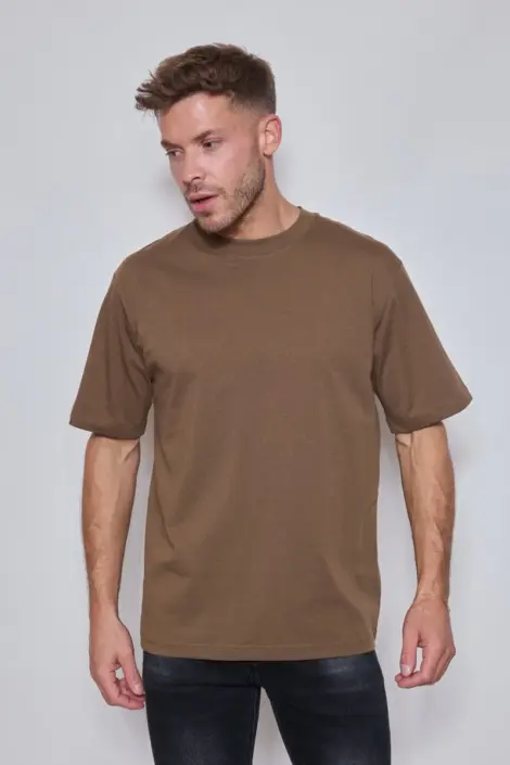 T-shirts uni homme col rond style oversize