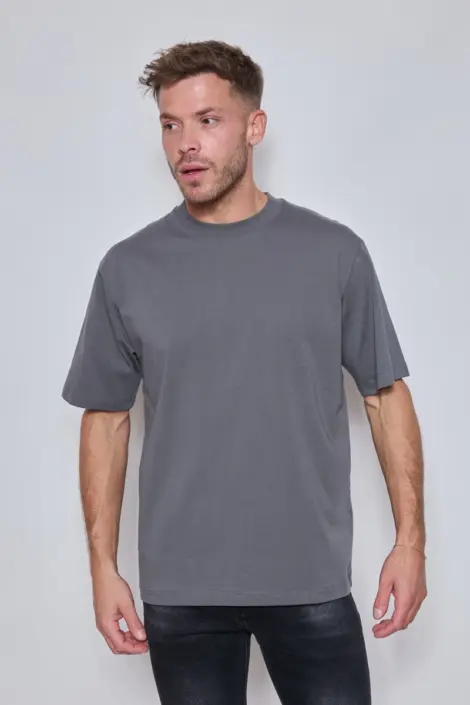 T-shirts uni homme col rond style oversize