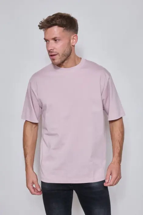 T-shirts uni homme col rond style oversize