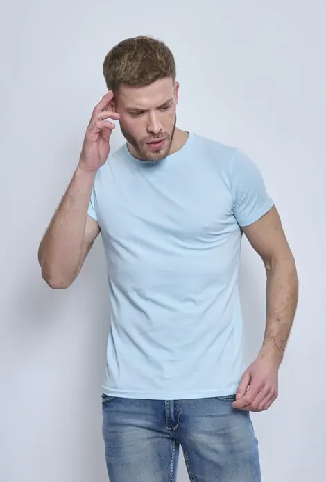 T-shirts uni manches courtes col rond basique