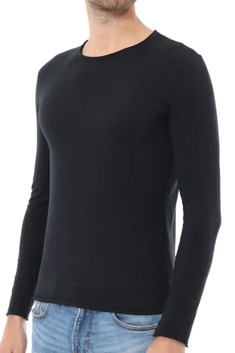 Tshirt homme col rond uni mmanches longues