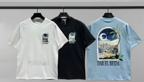 Tshirt Uni Homme avec grand impression graphique au dos DAR EL BEIDA