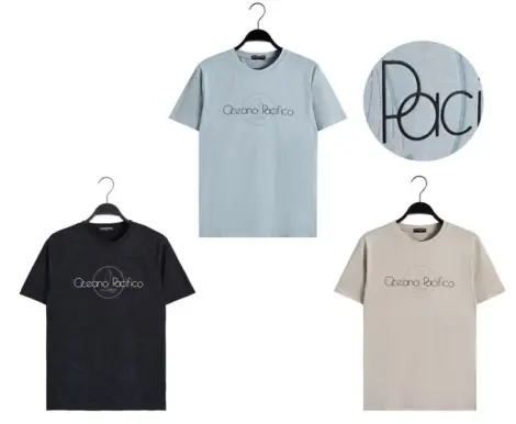 Tshirt Uni Homme avec poche et motif OCEANO PACIFICO