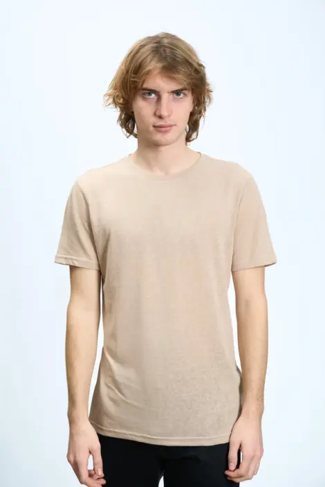 Tshirt uni Homme léger au toucher lin