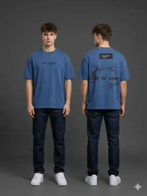 Tshirts uni homme avec imprimé arbre au dos