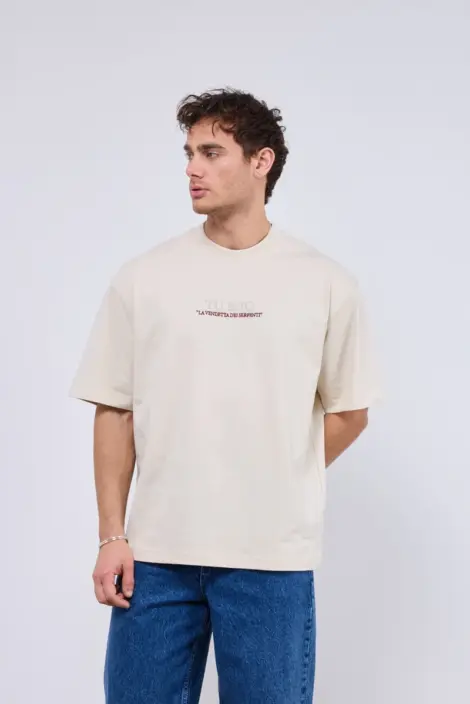 Tshirts uni oversize Homme avec broderie
