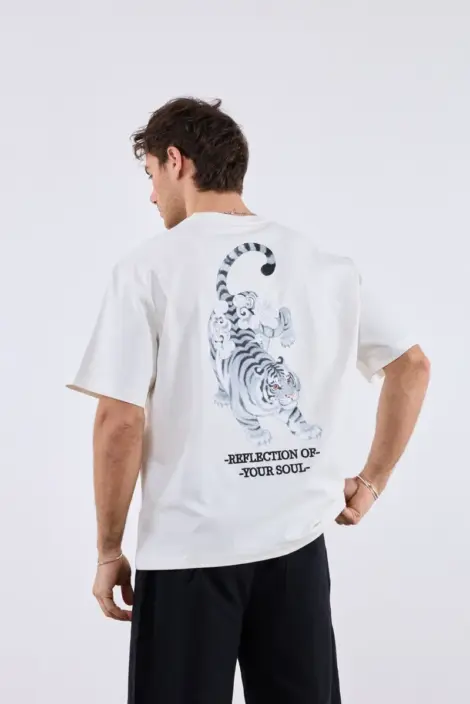 Tshirts uni oversize Homme avec broderie