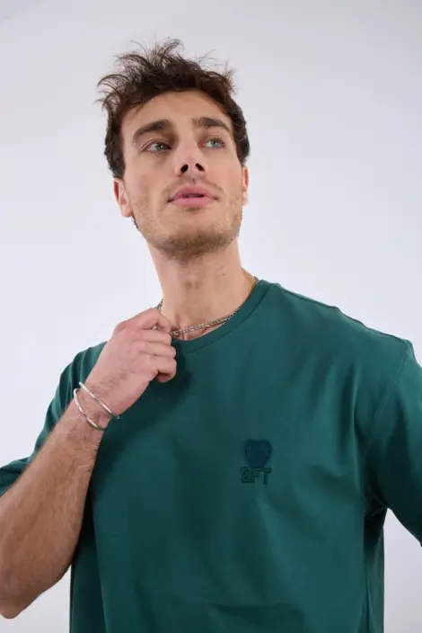 Tshirts uni oversize Homme avec broderie