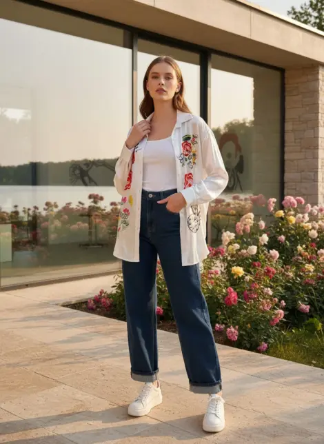 Chemise blouse en viscose fluide imprimé à noeuds évasée oversize casual