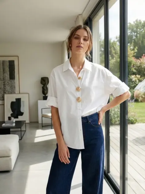 Chemise Oversize à Boutons