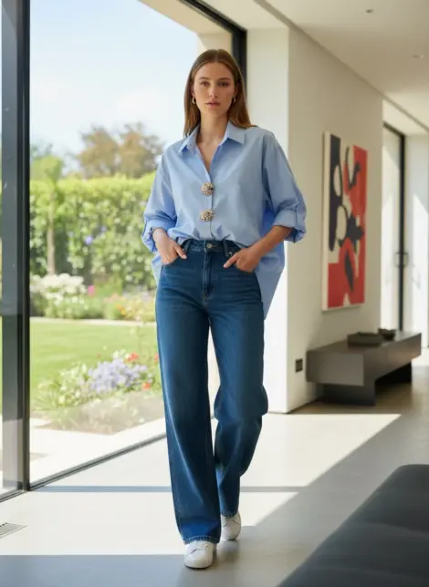 Chemise Oversize à Boutons