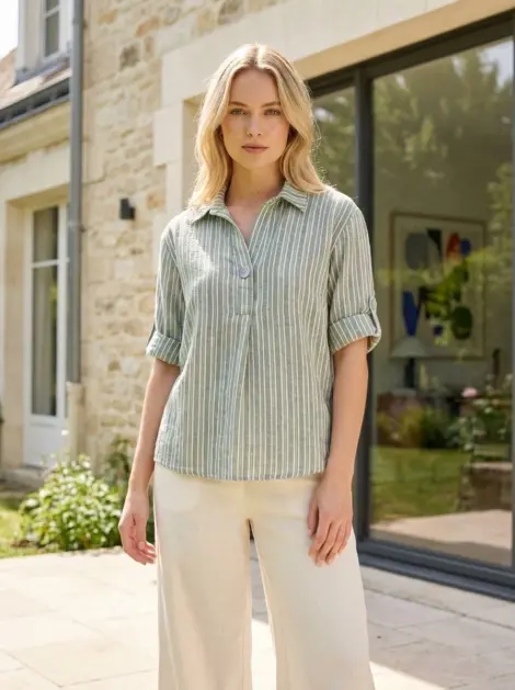 Chemise oversize à rayures