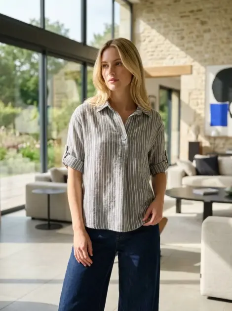 Chemise oversize à rayures