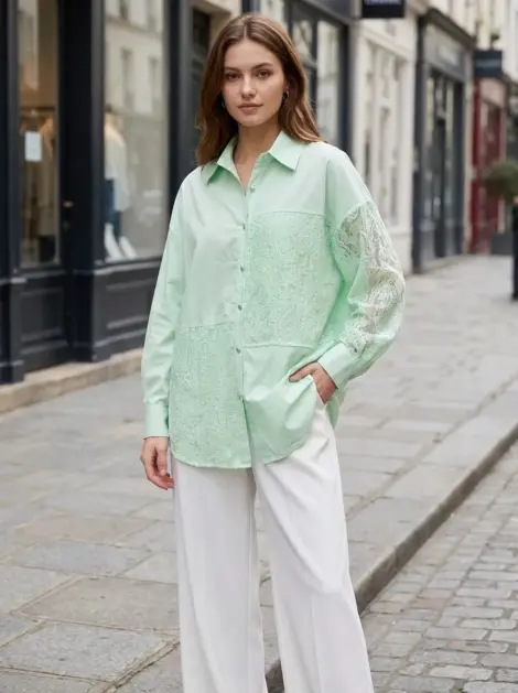Chemise Patchwork Dentelle