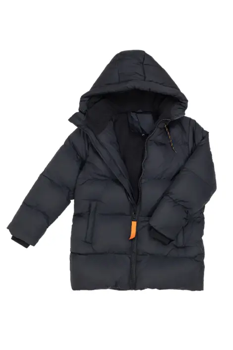 Doudoune mi-longue enfant chaude intérieur polaire