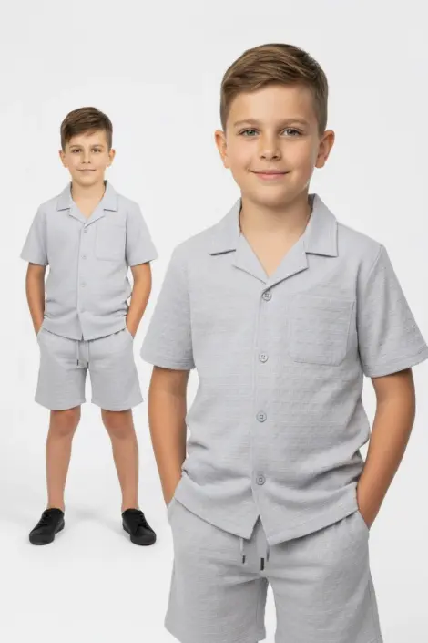 Ensemble chemise avec short à motifs