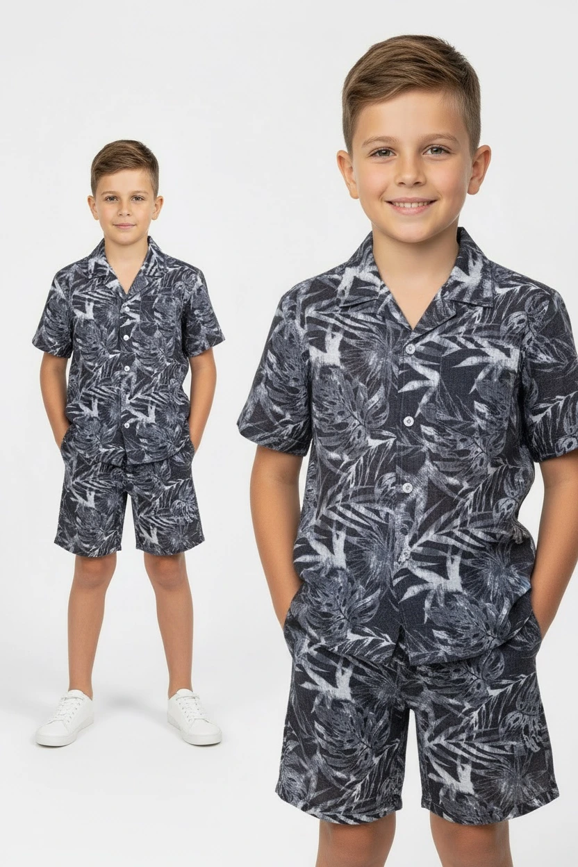 ensemble-chemise-short-a-motif-feuille_noir_699ebaaac5be0