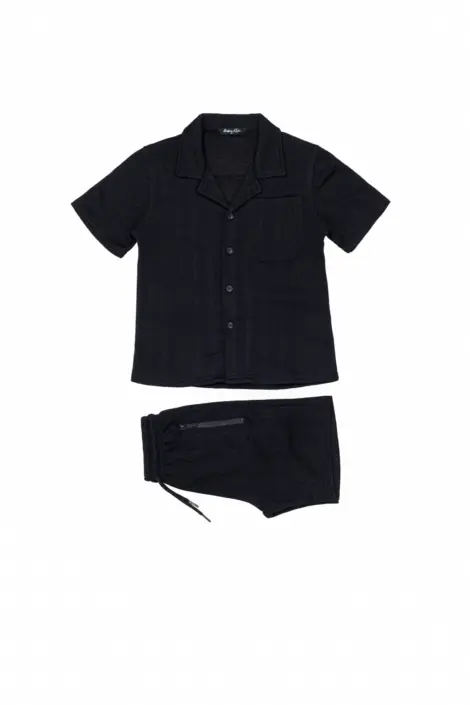 Ensemble chemise+short à rayure