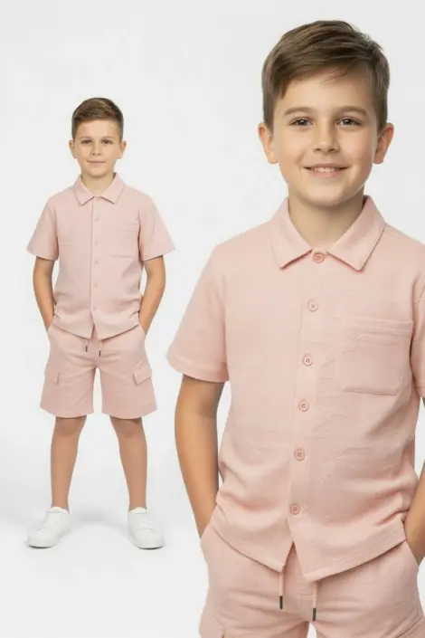 Ensemble chemise short avec motif