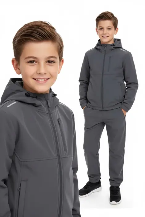 Ensemble jogging avec veste zip et pantalon enfant