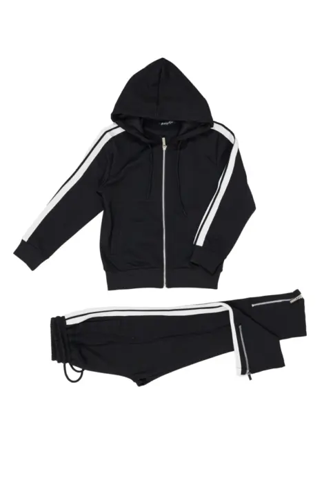 Ensemble jogging avec zip et capuche
