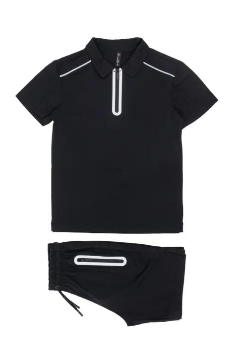 Ensemble polo enfant avec bande réfléchissante, 100% sorona