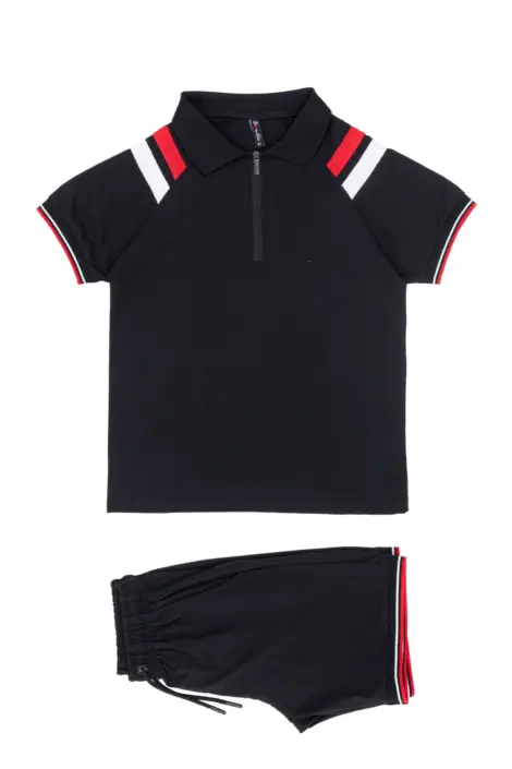 Ensemble polo enfant short, tissu sorona 100%