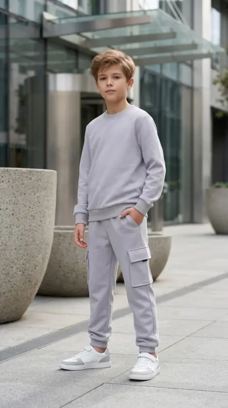Ensemble sweat avec pantalon cargo