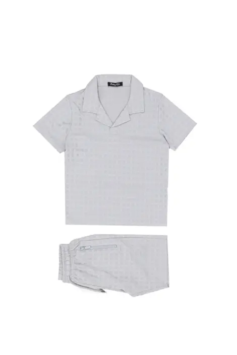 Ensemble t-shirt short avec tissu à motif
