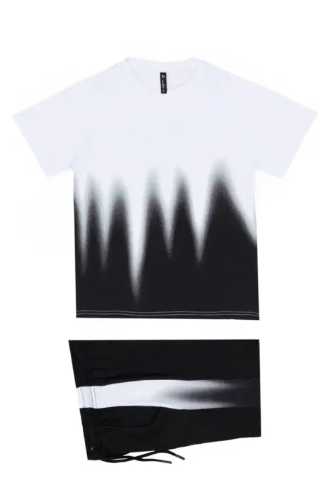 Ensemble t-shirt short enfant effet dégradé