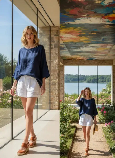 Haut Oversize en Lin