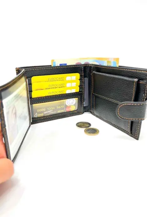 Porte billets Homme Similicuir monnaie Boite incluse