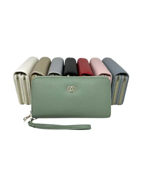 Porte-monnaie Double Compartiments Femme Multi-cartes Espèces