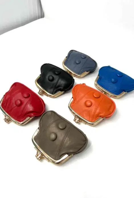 Porte-monnaie Femme Cuir Vachette avec boutons
