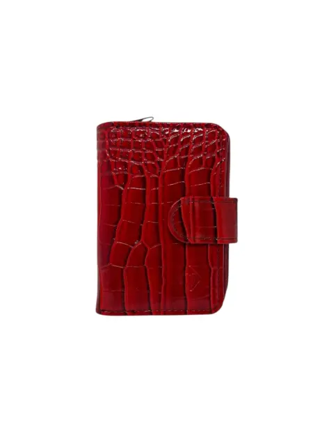 Porte-monnaie Femme Multi-cartes Espèces Croco Effet - GRAND