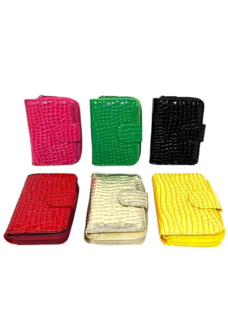 Porte-monnaie Femme Multi-cartes Espèces Croco Effet - MOYEN